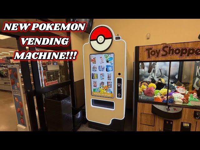 I visited the NEW POKEMON TCG VENDING MACHINE in my area!! (pokemon card hunting)