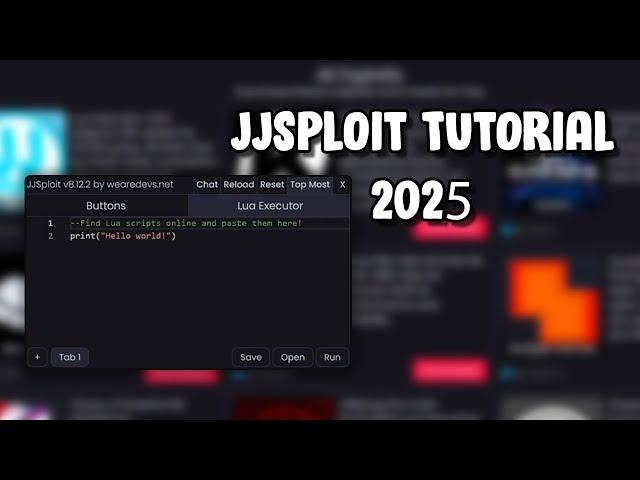 How to use JJSploit 2025 - Roblox Exploit Tutorial