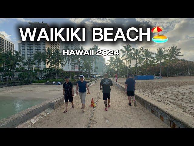 Waikiki Beach in Honolulu Hawaii 4k Walking Tour | HAWAII, Oahu