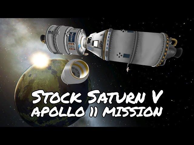 KSP Saturn V Apollo 11 with Kerbnet Anomalies (Tutorial:35) Kerbal Space Program 1.2 -  Stock Parts