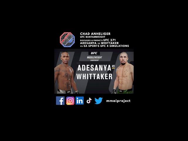 UFC Fighter Chad Anheliger Predicts UFC 271 Israel Adesanya Robert Whittaker Title Bout #shorts