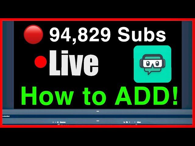 Streamlabs OBS  How to ADD YouTube Live Subscriber Count New!