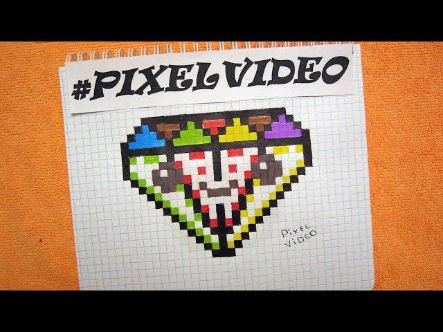 How to draw a kawaii diamond #pixelvideo