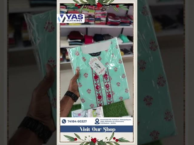 YAS Clothings | Christmas & New Year Collections | Upto 10% Offer Mettupalayam | Readymade Showroom