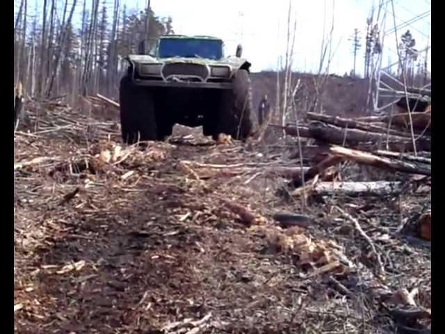 уаз вездеход на шинах низкого давления Russian SUV monster