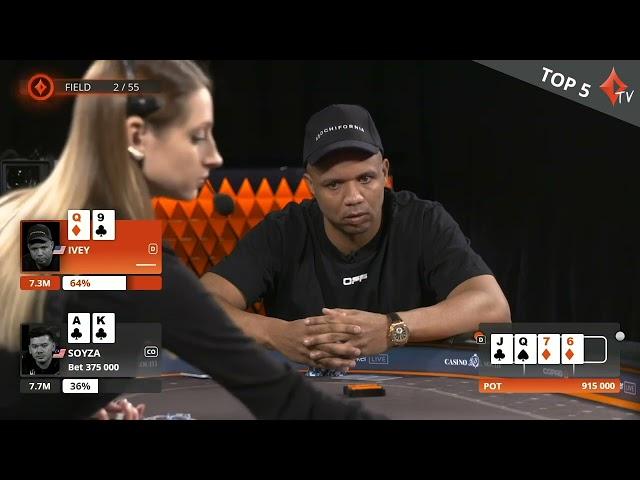 Top 5 Short Deck Straights!   MILLIONS Super High Roller Sochi Series   Live Poker   partypoker