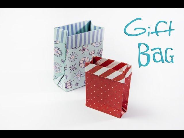 How to Make an Origami Gift Bag - DIY: Paper Mini Gift Bag