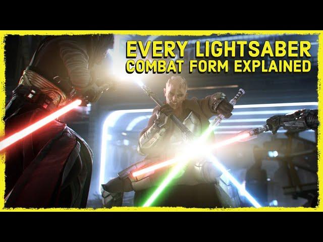 EVERY SINGLE Lightsaber Combat Form And Fighting Technique Explained In Depth [Canon + Legends]