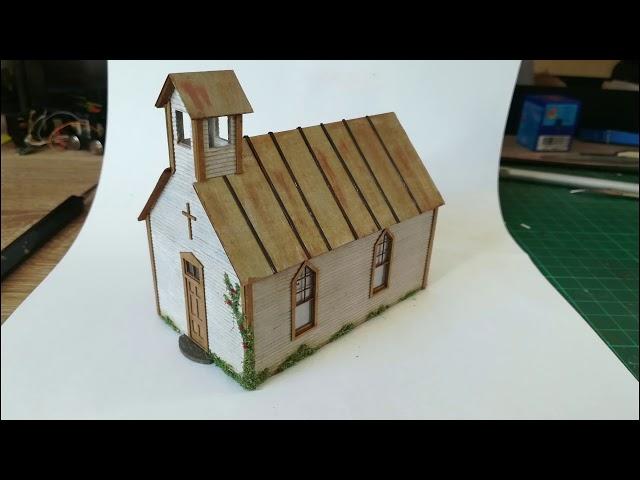 Crossroads Church, H0 scale