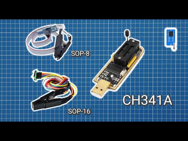 [Обзор] Программатор CH341A (SOP8 и SOP16 прищепки)