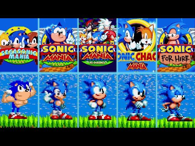 Evolution of Sonic Mania Mods (SegaSonic,Modgen Sonic,Sonic Re-Imagined,Sonic Chaos,Sonic For Hire)