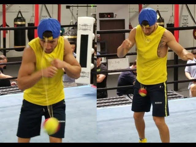 OUCH! LOL! LOMACHENKO LOW BLOWS HIMSELF W/TENNIS BALL!