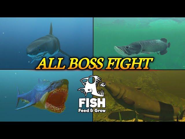 DEFEATING ALL BOSS & TRYING THEM OUT! | Feed and Grow: Fish