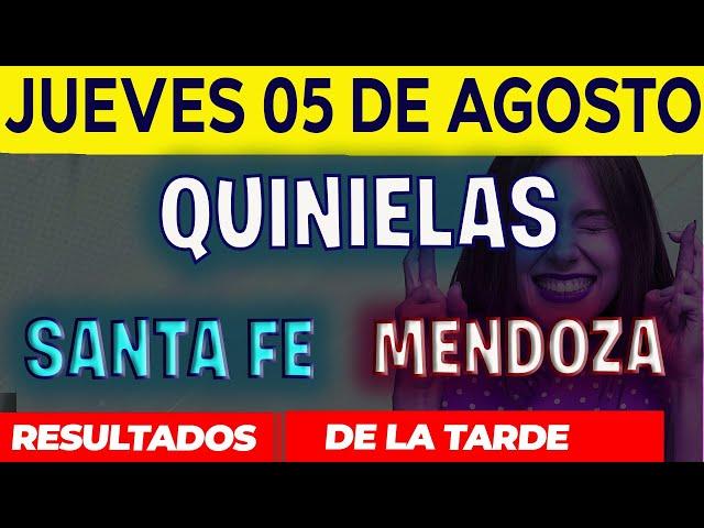 Resultados Quinielas Vespertinas de Santa Fe y Mendoza, Jueves 5 de Agosto