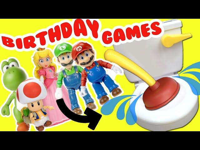 The Super Mario Bros Movie Birthday Party Surprise with Princess Peach, Luigi, Toad, Yoshi