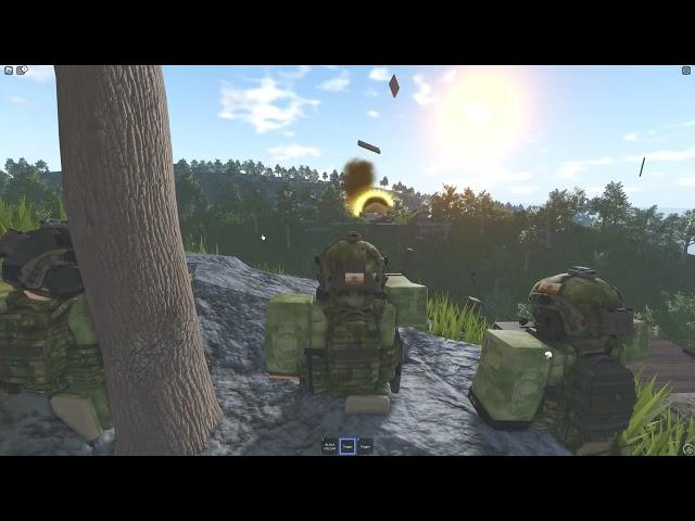 Atropian commandos blow up bridge ROBLOX MILSIM 4K QUALITY COMBAT FOOTAGE