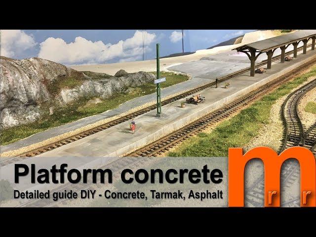 Model Concrete platform for Model Railroad or diorama