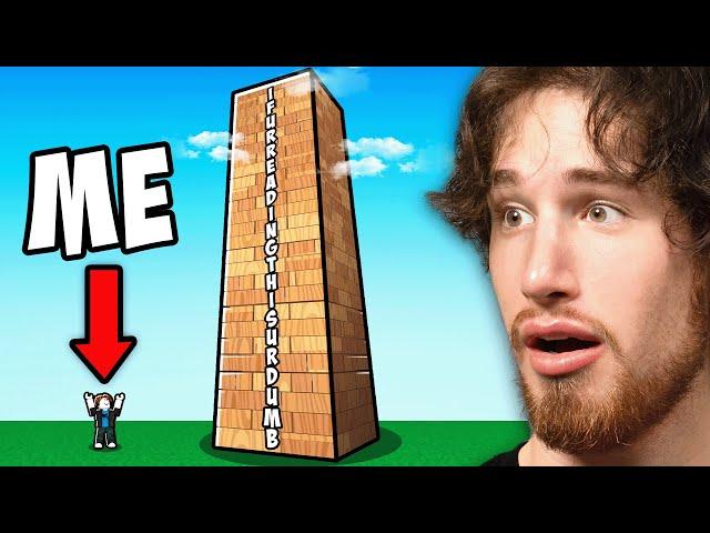 World's BIGGEST JENGA CHALLENGE in Roblox!