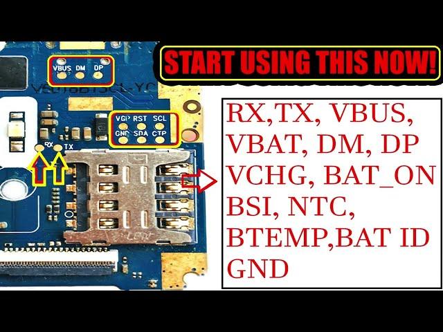 What is VBAT, VBUS, VCHG, RX, TX, DM, DP, BAT_ON, BSI, BAT_ID, BTEMP,  NTC, GND in Mobile Repairing