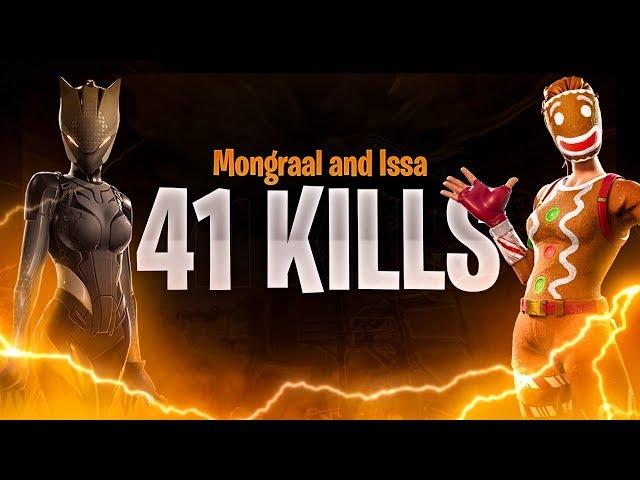 Duo vs Squad 41 Kills with Mongraal | Ghost Issa