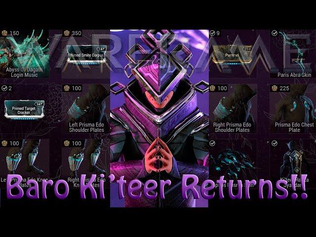 Warframe - Baro Ki'Teer Returns! [18th October 2024]