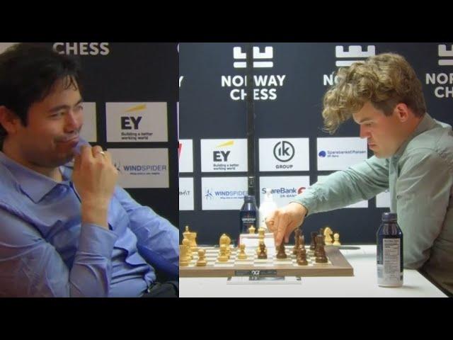 Magnus TROLLS Hikaru Nakamura with TOUCHING the PIECE