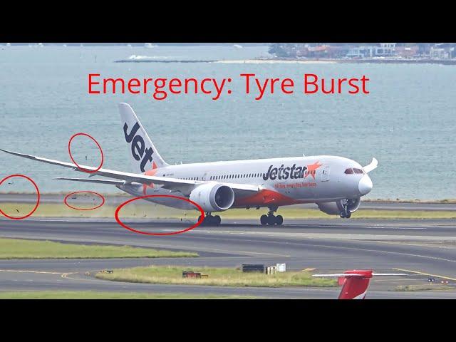 Jetstar Boeing 787-8 Tyre Bursts & Emergency Landing