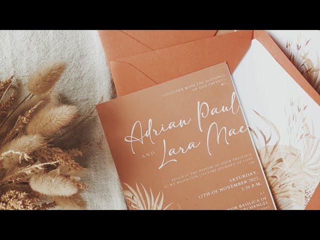 adrian & lara | modern rustic burnt orange invites | AN Designs Studio