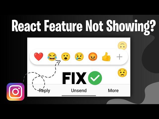 HOW TO FIX Instagram Message Emoji Reaction Not Working | Instagram dm emoji reaction not showing