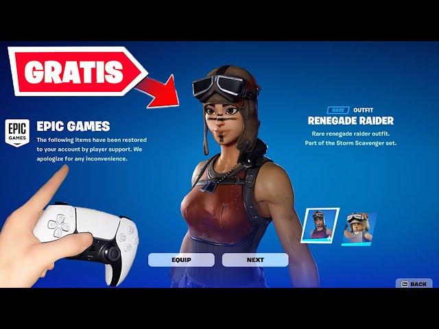 ¡GRATIS! Como CONSEGUIR la SKIN *RENEGADE RAIDER* GRATIS en FORTNITE! 