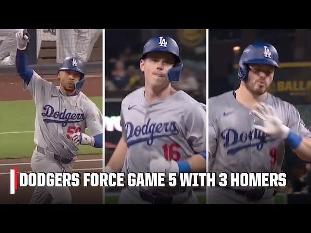 DODGERS FORCE GAME 5  Mookie Betts, Will Smith & Gavin Lux each go yard in the shutout | ESPN MLB