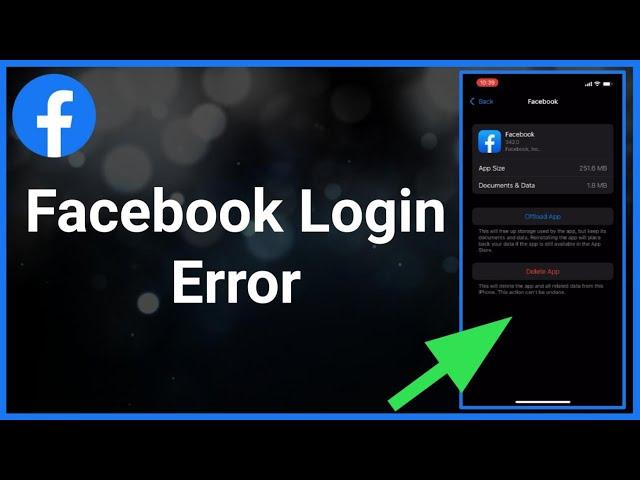 How To Fix Facebook Login Error On iPhone