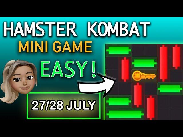 Hamster Kombat NEW Easy Mini Game Challenge for KEY JULY 27 / JULY 28 slowed down