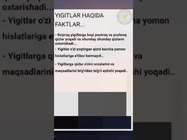 Yigitlar haqida faktlar