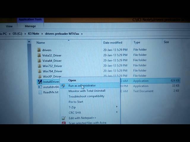 Installing Preloader USB VCOM Driver MT65xx