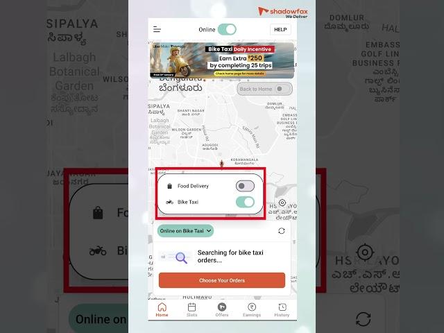 How to Stay Online in the Bike Taxi Option on Shadowfax App