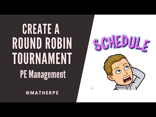 Create a Round Robin Tournament