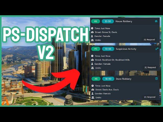 QBCore - Ps-Dispatch v2 (Updated Version) Install and Showcase | FREE FiveM Tutorial 2023