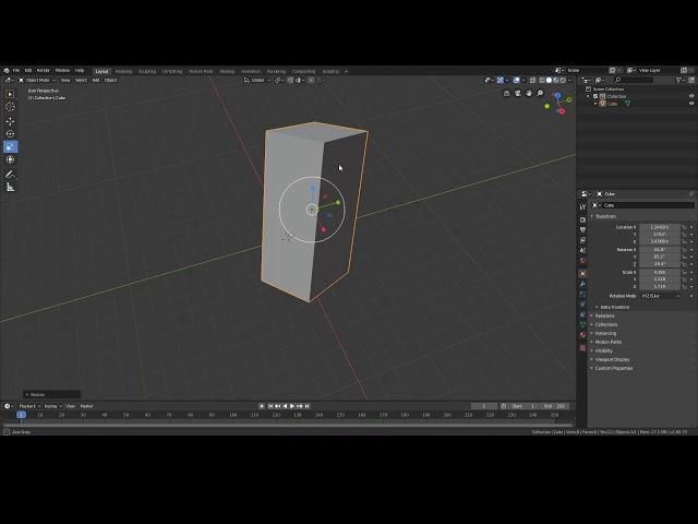 Blender. Урок 2. Перемещение, вращение, изменение размеров объектов.