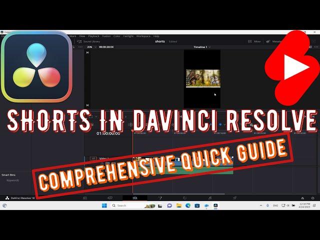 davinci resolve how to make youtube shorts