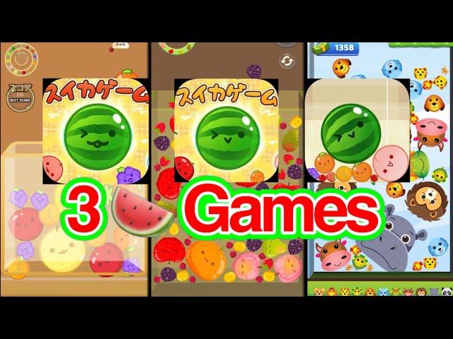 3 Watermelon Games Comparison Merge Puzzle Walkthrough