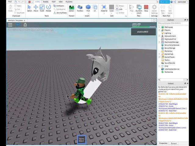 Aim gaster blaster roblox  studio