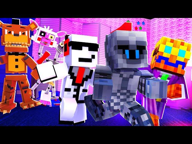 Escaping Animatronics in Minecraft FNAF 2 With Darzeth and DigitizedPixels