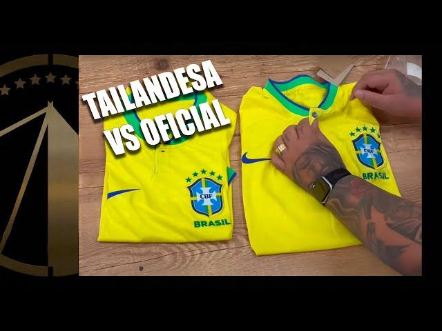 Camisa de time Tailandesa 1:1 x Camisa oficial do Brasil 2022 - Tire suas conclusões.