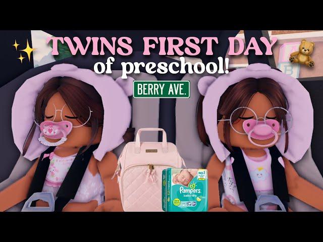 TWINS FIRST DAY OF PRESCHOOL! | Roblox Berry Avenue Roleplay