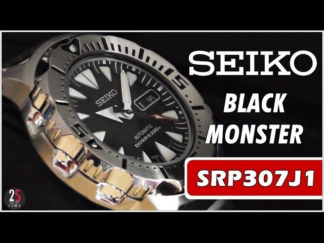 SEIKO SRP307J1 Black Monster Automatic Diver Watch 200m