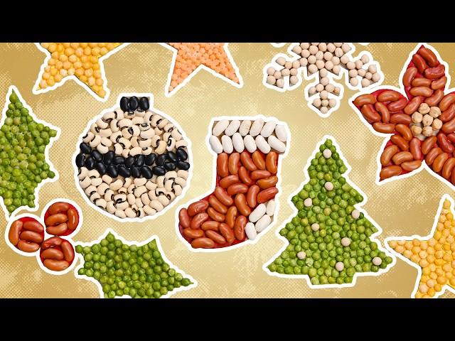 Christmas Bean Art | Christmas Bean Mosaics