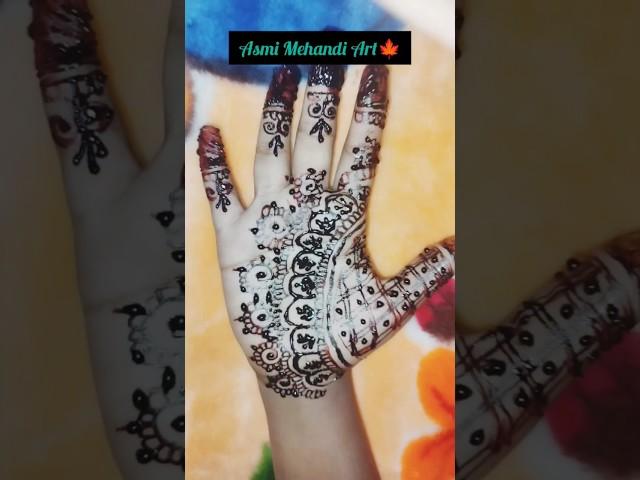 simple front hand design#learn with me#cute design#mehandi