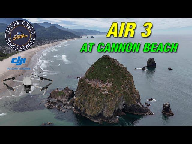 DJI Air 3 at Cannon Beach and Haystack Rock