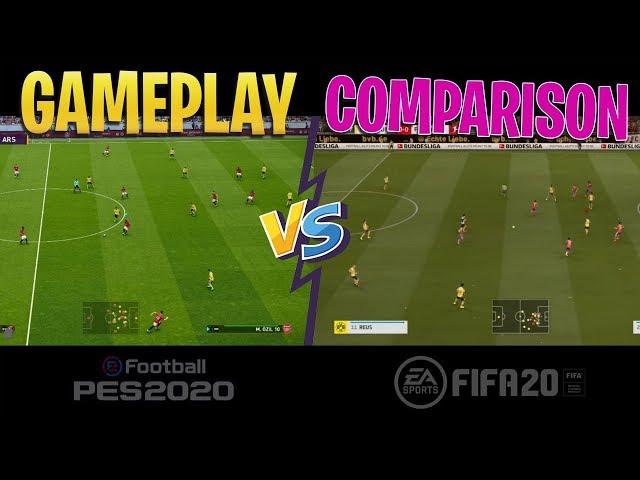 [TTB] PES 2020 vs FIFA 20 GAMEPLAY COMPARISON! - TOTALLY DIFFERENT STYLES!